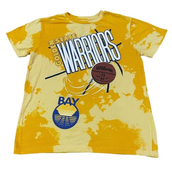Golden State Warriors T-Shirt Men’s Size M Yellow Tie-Dye Retro NBA Basketball - Picture 1 of 5